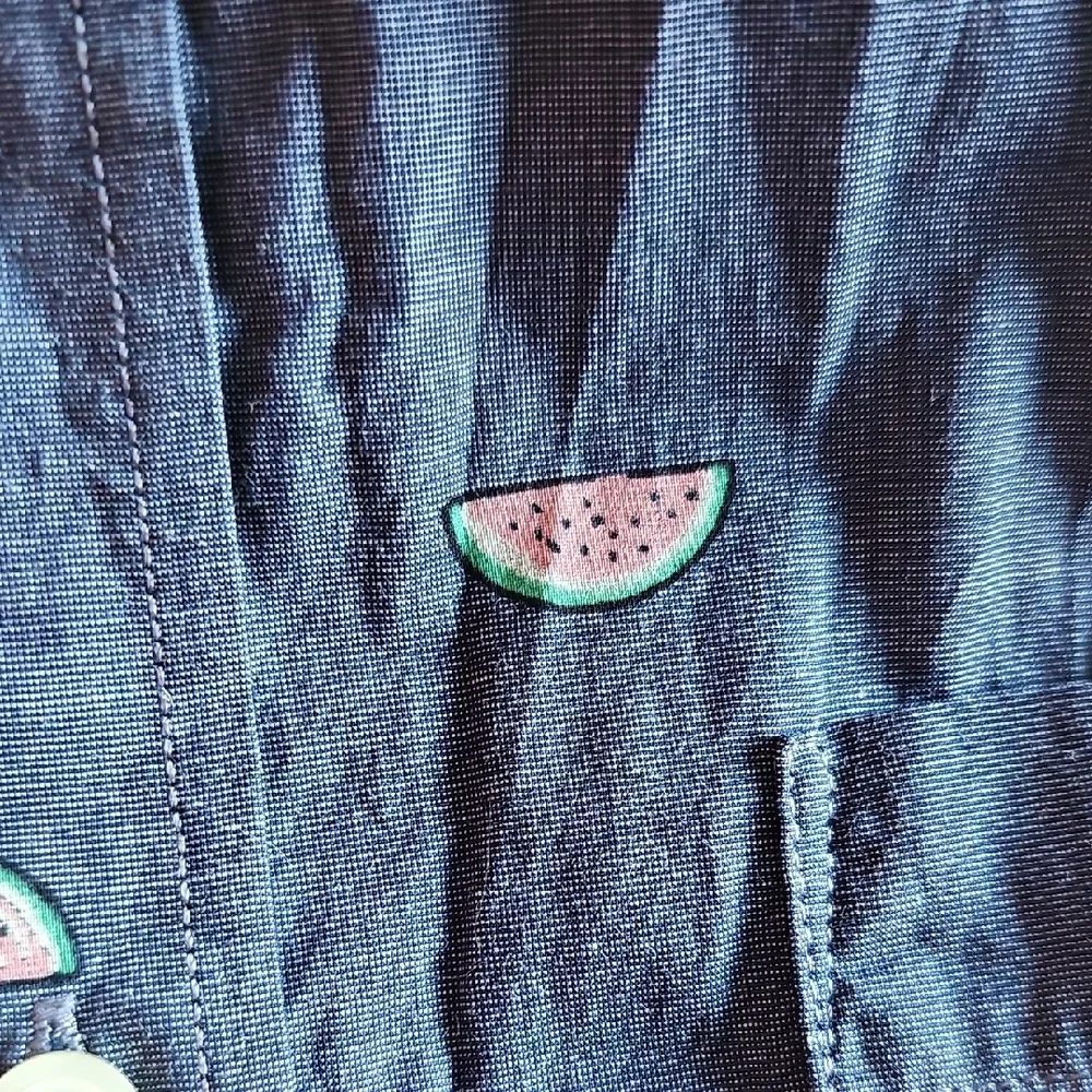 Banana Republic Watermelon Shirt Short Sleeve Fruit Xlarge Slim Fit Casual Men